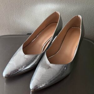 Elegant Silver Women's Pumps